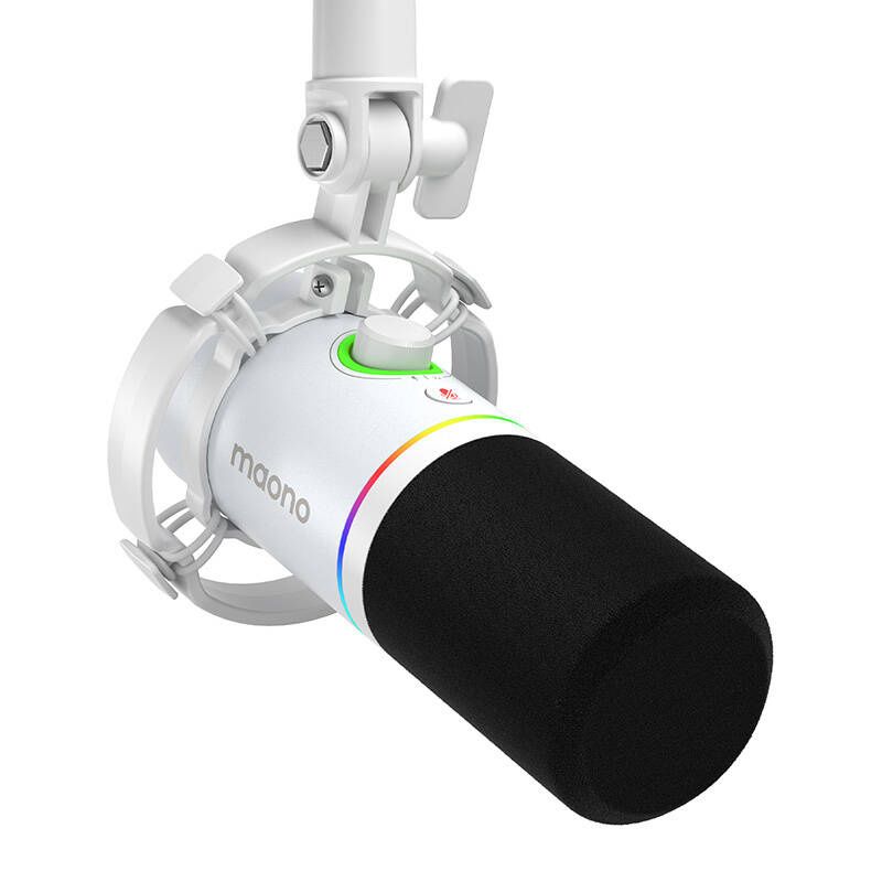 Mikrofon Dynamiczny Maono Pd200X Biały Czysty Dźwięk Rgb