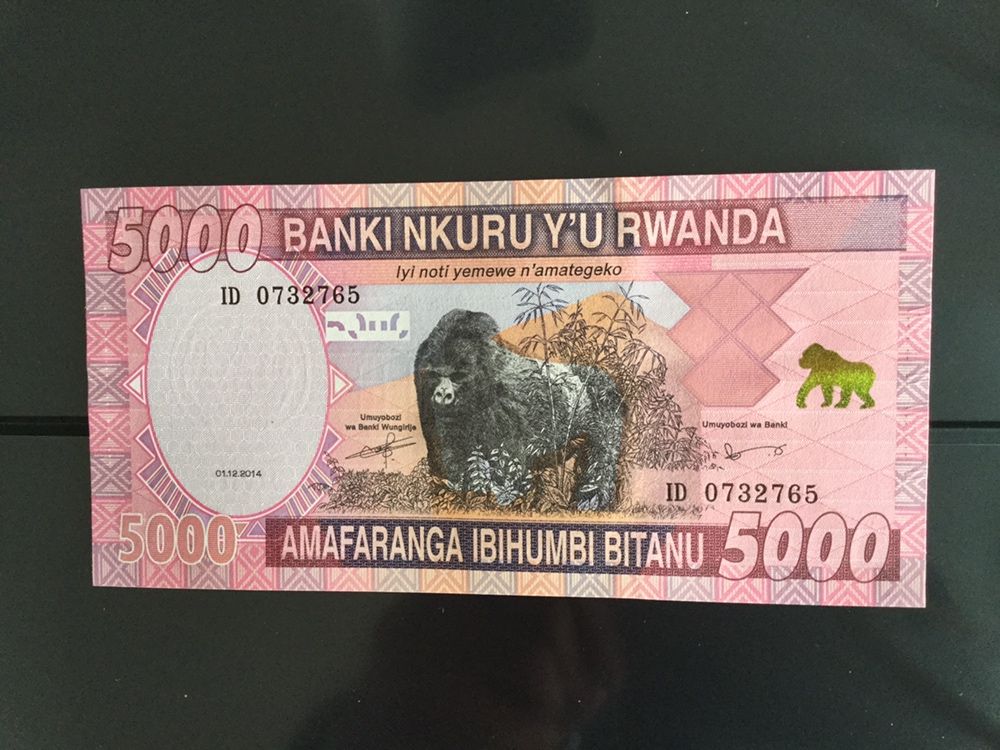 Notas novas colecção Francos Ruanda *Não circulada*
