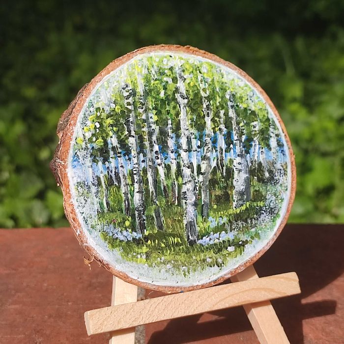 Magnes na lodówkę las brzozowy