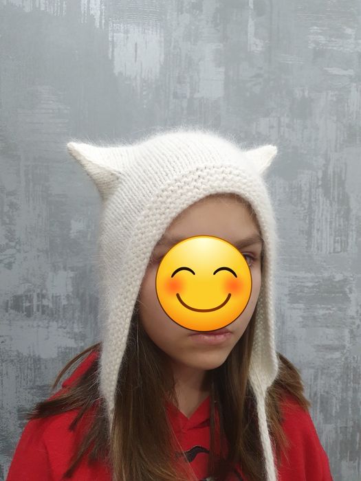Чепчик,  котошапка,  чепчик з вушками!