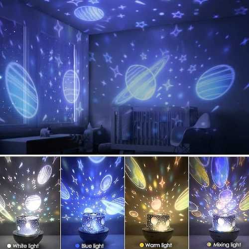 PROJEKTOR GWIAZD dla dzieci LAMPKA NOCNA led KOSMOS królik 3W1 muzyka