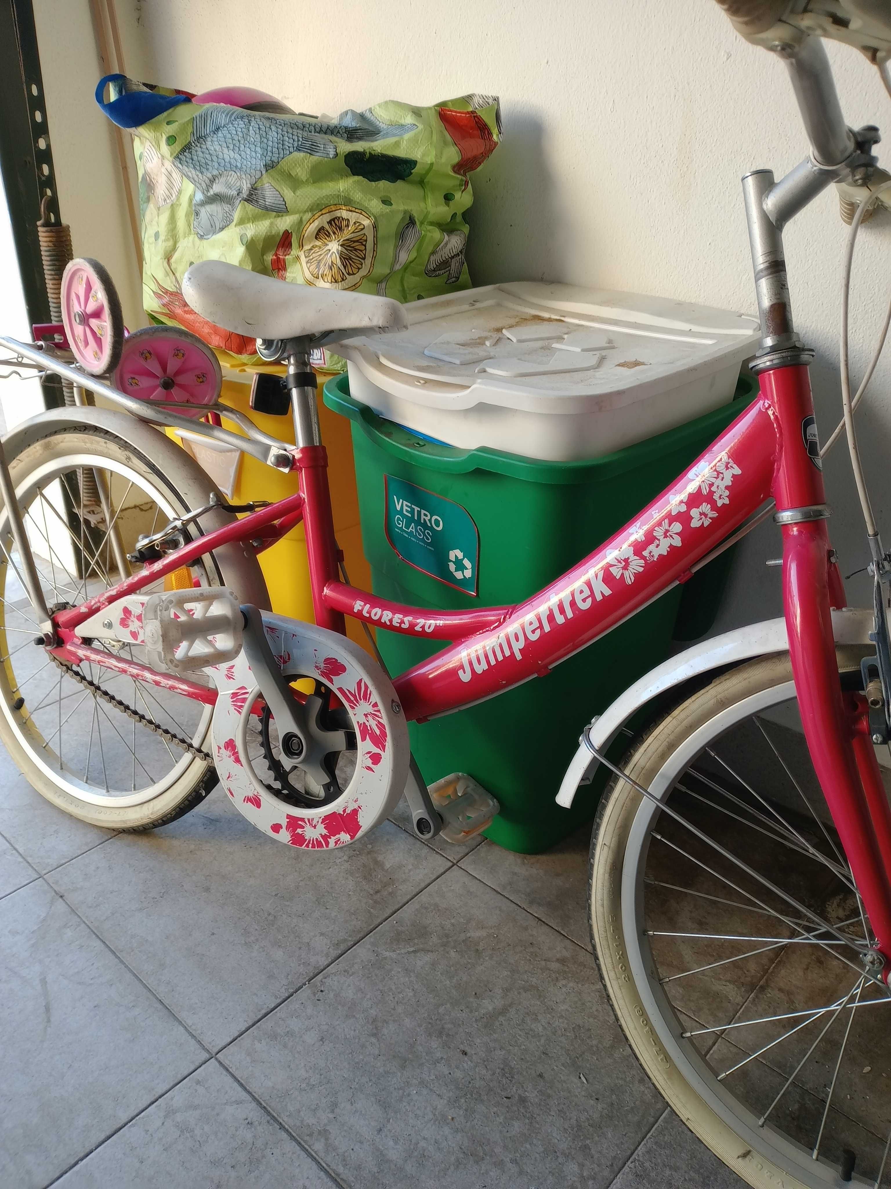 Bicicleta menina Flores 20"