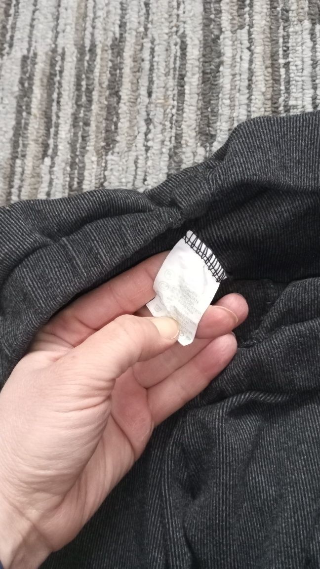Legginsy stalowe srebrne lampasy prążkowany materiał gumka w pasie