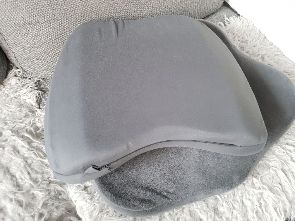 Poduszka ortopedyczna lędźwiowa + na siedzenie też do samochodu mata