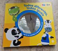Livro Panda Todos diferentes todos iguais brinquedos bebé criança