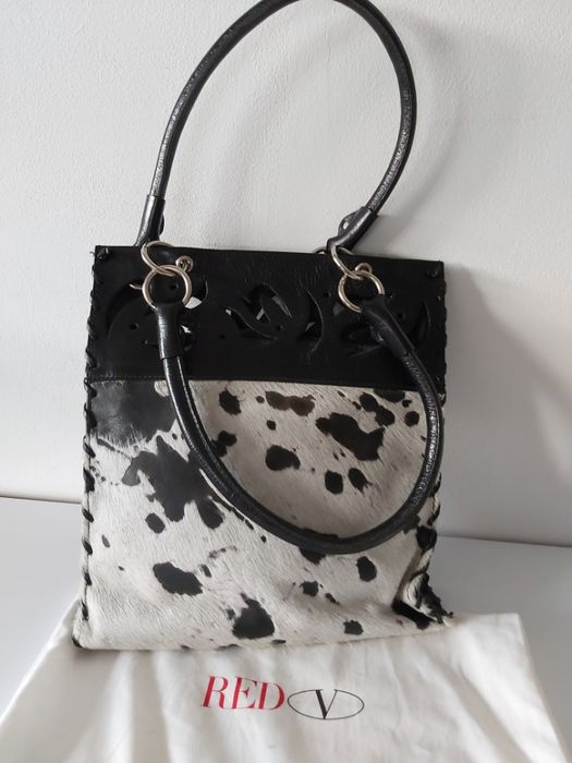 Torebka Red Valentino wlosie w łaty krowie nowa animal print