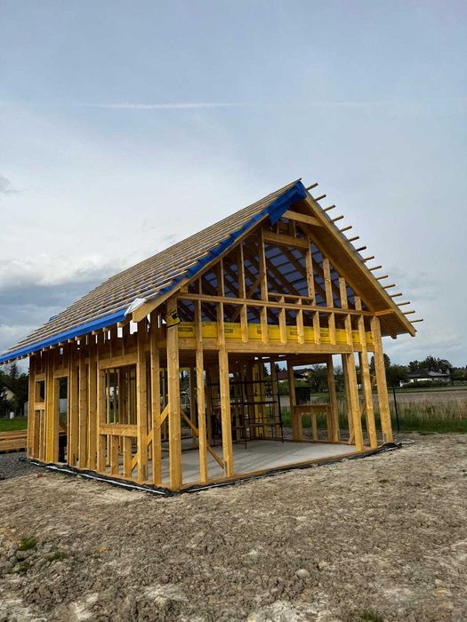 Konstrukcja szkieletowa ERNA drewniana – CNC KVH komplet w elementach.