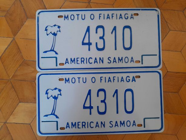American Samoa para tablic rejestracyjnych Usa oryginal