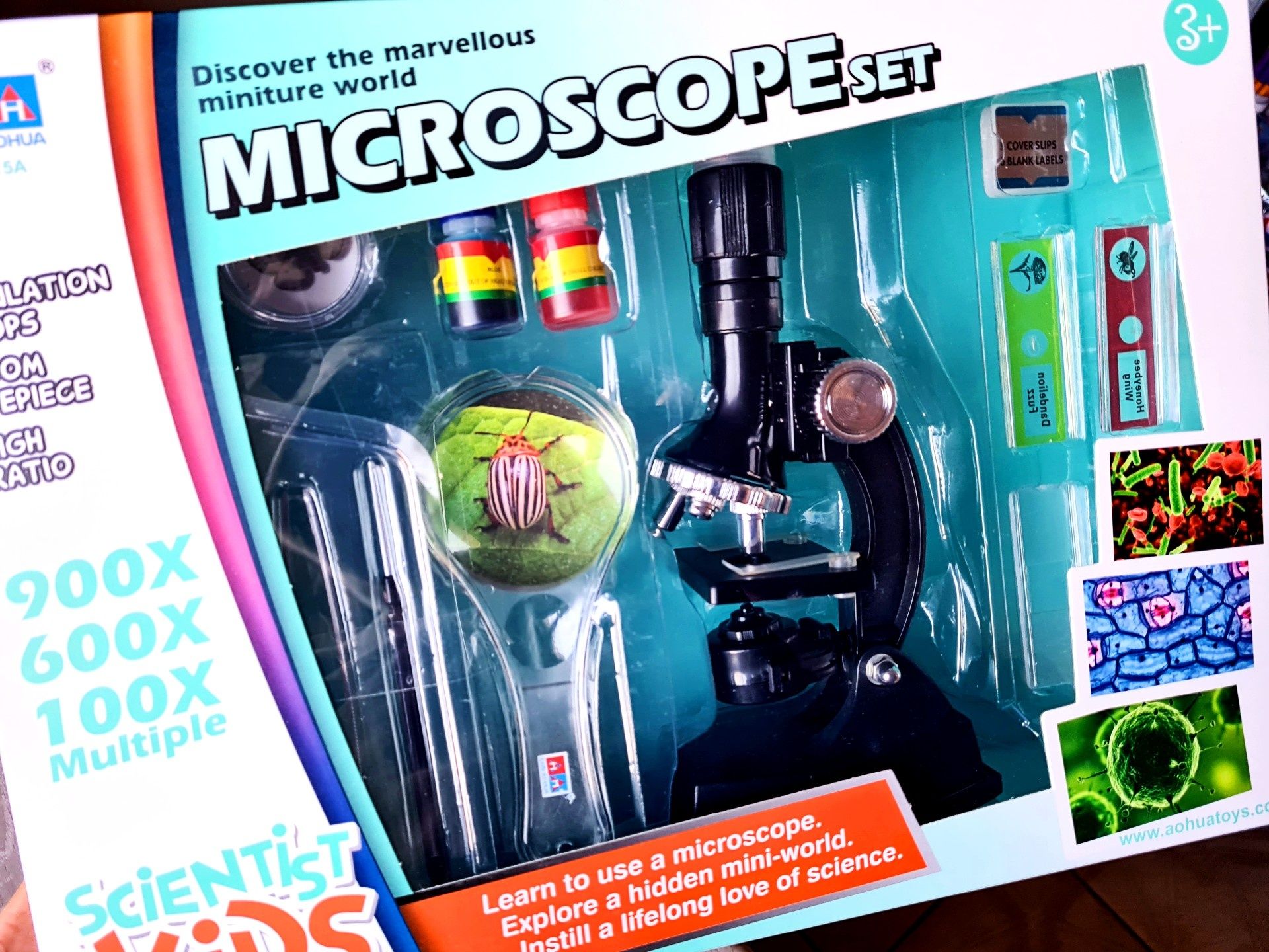 Nowy super Mikroskop + akcesoria - zabawki edukacyjne