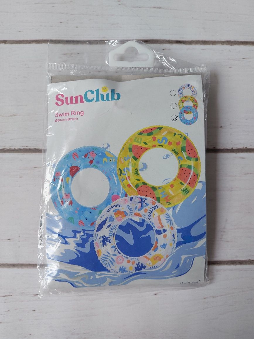 Koło do pływania Sun Club średnica 60cm na basen plażę niebieskie nowe