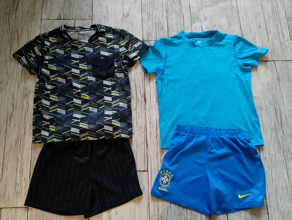 2 zestawy strojów sportowych r. 110/116