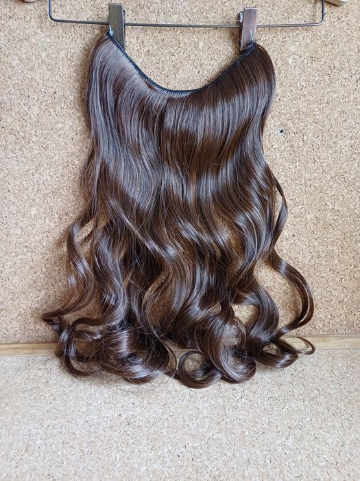 Extensão de cabelo comprido, com elástico. Novo.