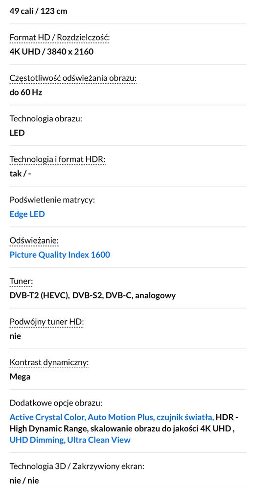 Samsung 49’’ UHD 4K Smart TV MU6452