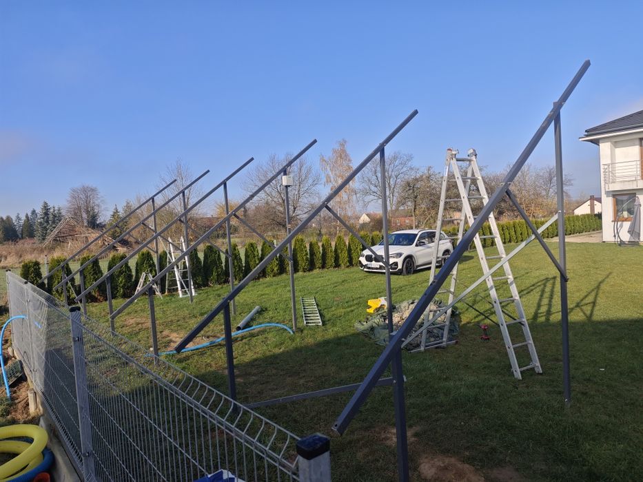 Konstrukcja fotowoltaiczna dwupodporowa PV grunt