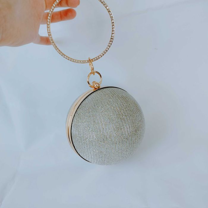 Nowa damska kopertówka torebka glamur kula glamur do ręki i na ramię