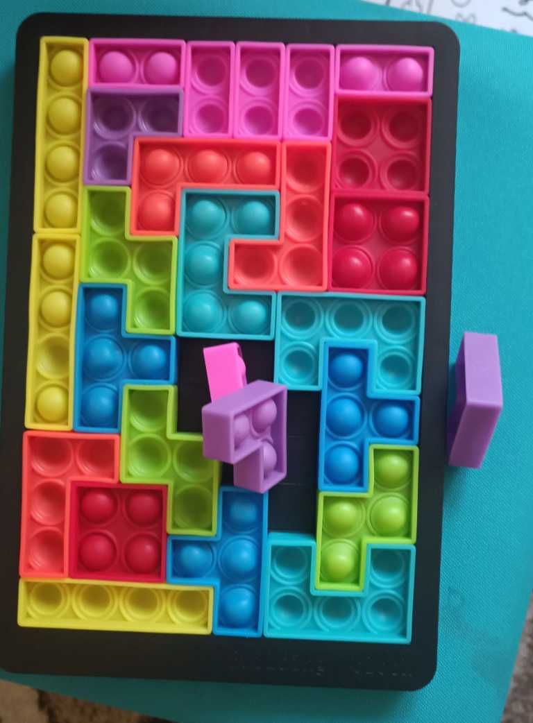 Układanka sensoryczna Tetris popit Zabawka Gra Logiczna dla Dzieci Dom