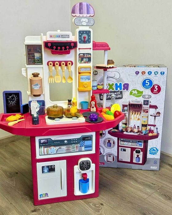 ‼️ХІТ Ціна‼️ Кухня дитяча 42 - 104 предм / звук готування / підсвітка