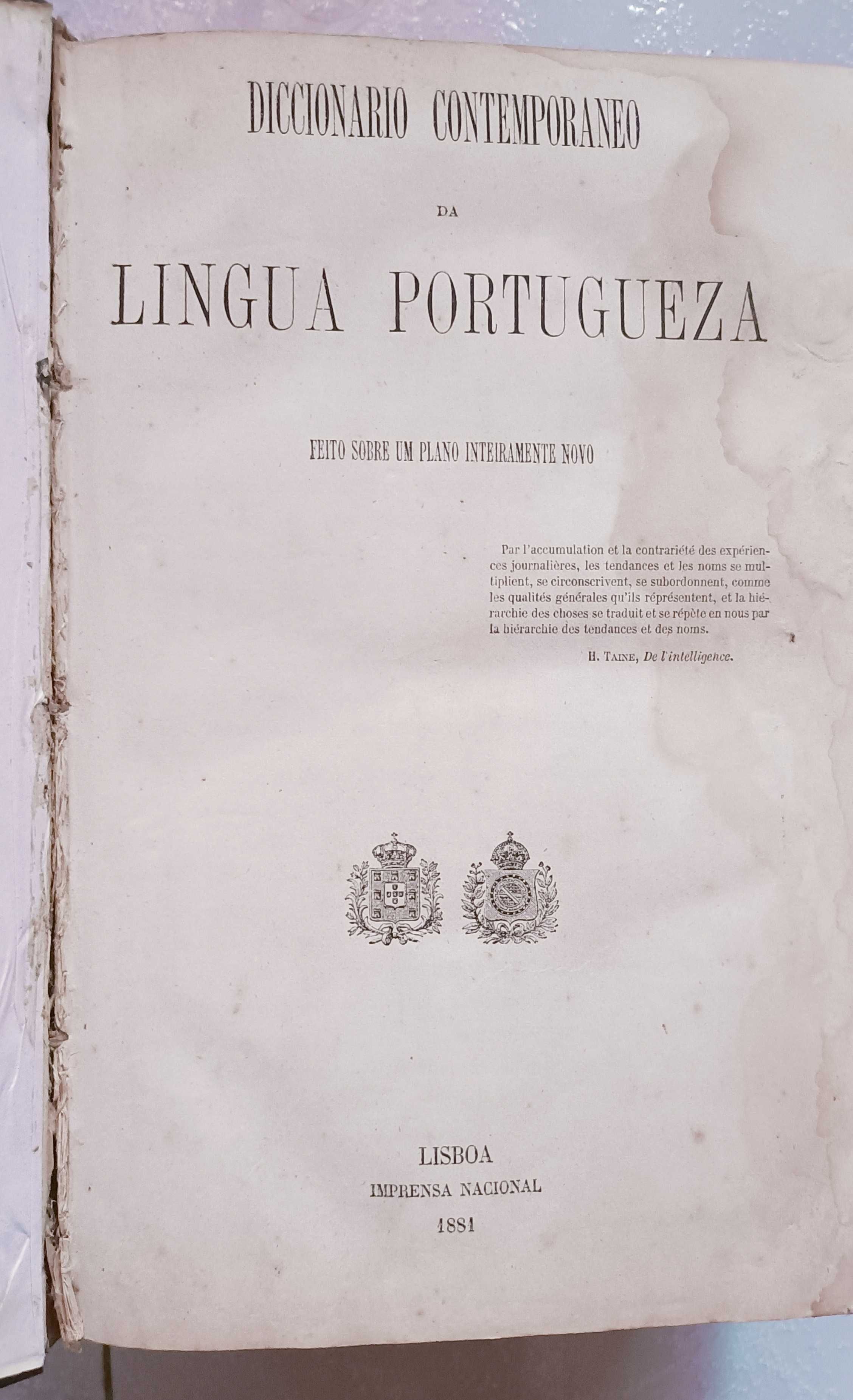 Diccionario Contemporaneo da Lingua Portugueza (2 vols). Publ: 1881.