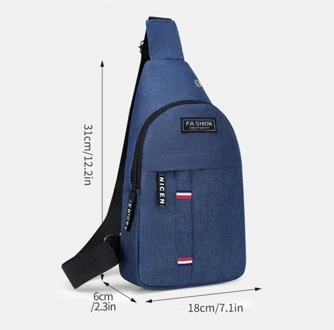 Nowy męski plecak na jedno ramię szary unisex