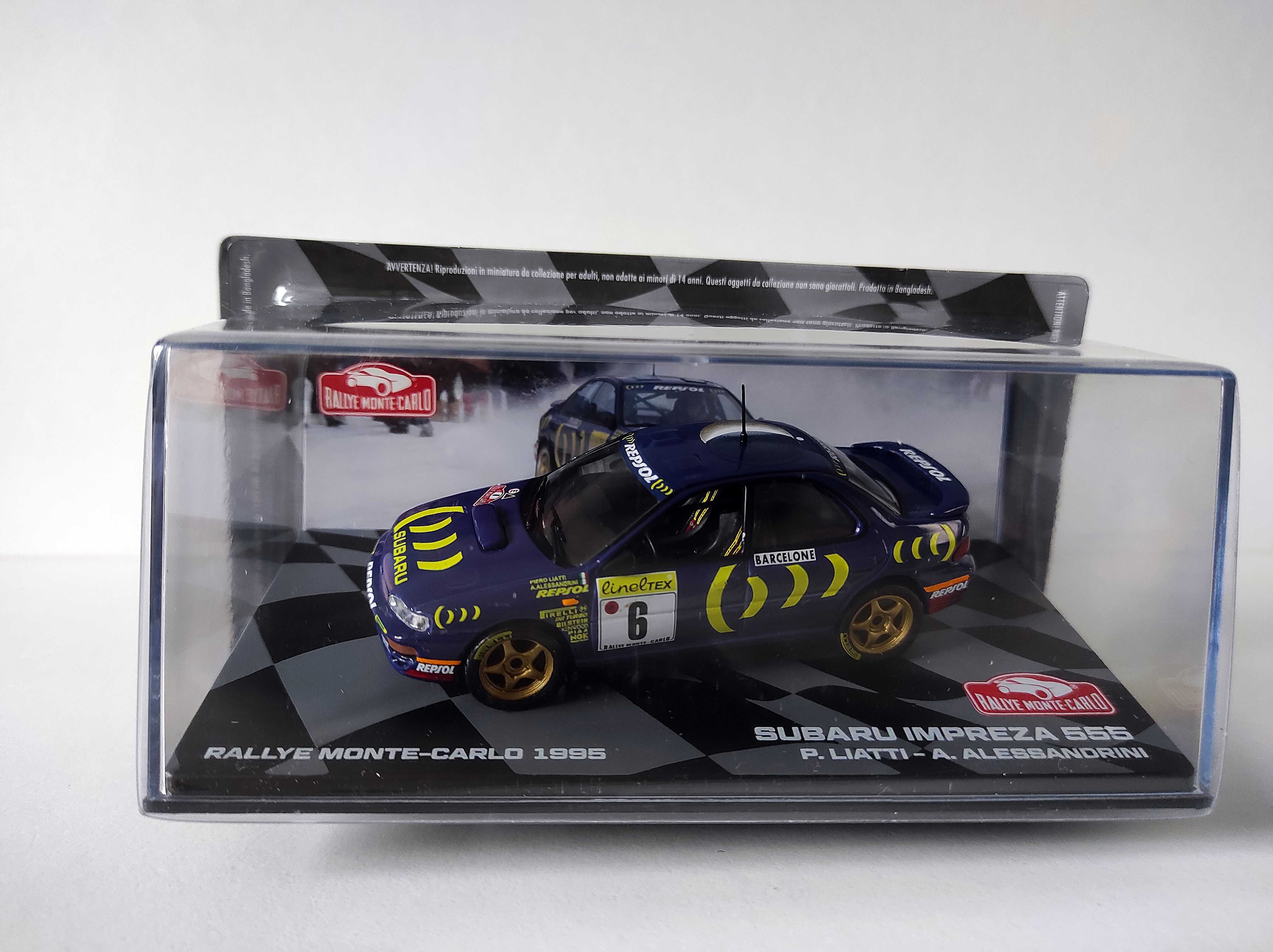 Zestaw 4 Modele Rajdowe SUBARU IMPREZA WRC Mitsubishi Lancer 1:43