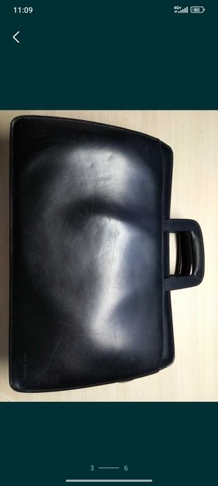 Профессиональный кожаный портфель  профессор Jack Georges