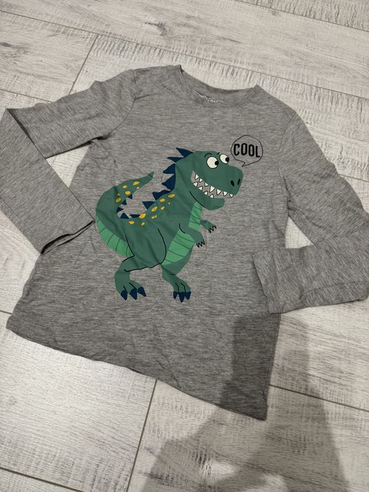 Szara bluzka z dinozaurem
