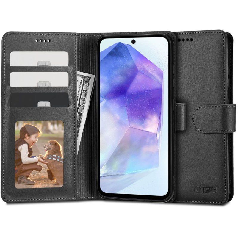 Etui Futerał Tech-Protect Wallet Galaxy A55 5G Black