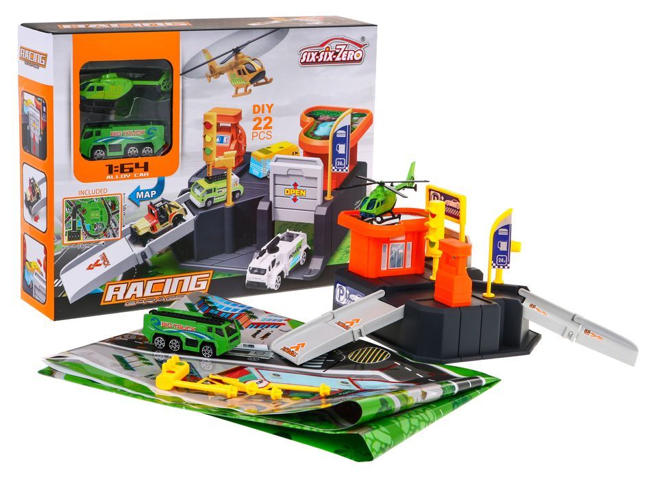 Parking Samochodowy Dla Dzieci 3+ Lądowisko Helikopterów + Mata