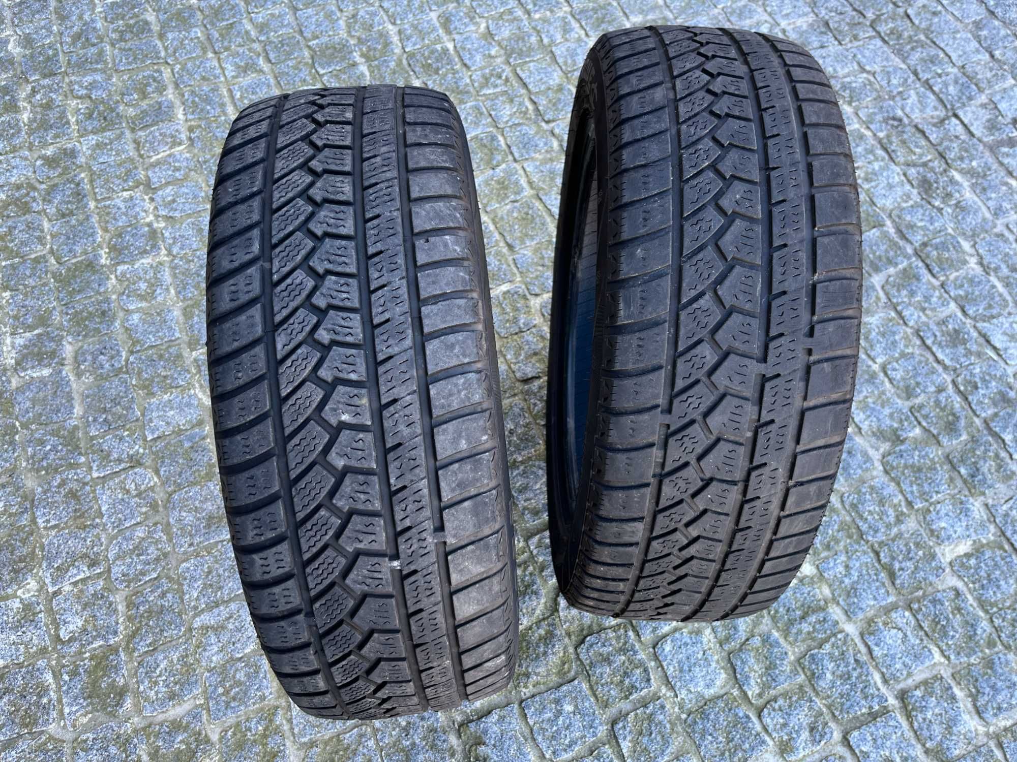 4 pneus de inverno (205/55R17) + 1 pneu de verão (195/55R16) +suplente