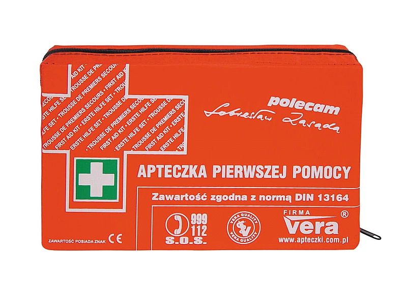 Apteczka samochodowa CLASSIC DIN 13164 w opakowaniu z tkaniny wodoodpo