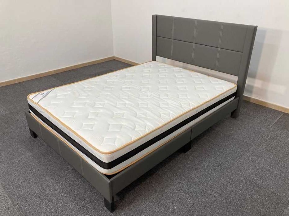 Cama de casal com estrado e cabeceira - entrega gratuita