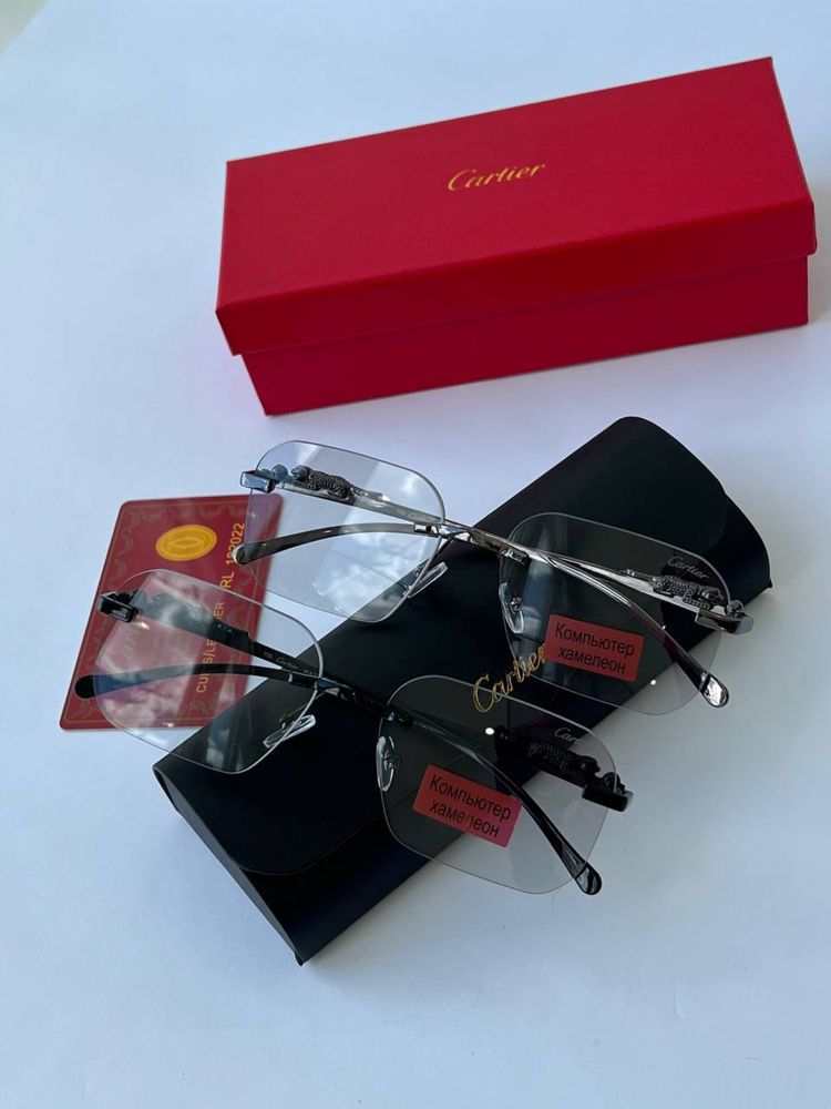 Очки Cartier унисекс линза хамелеон меняет цвет
