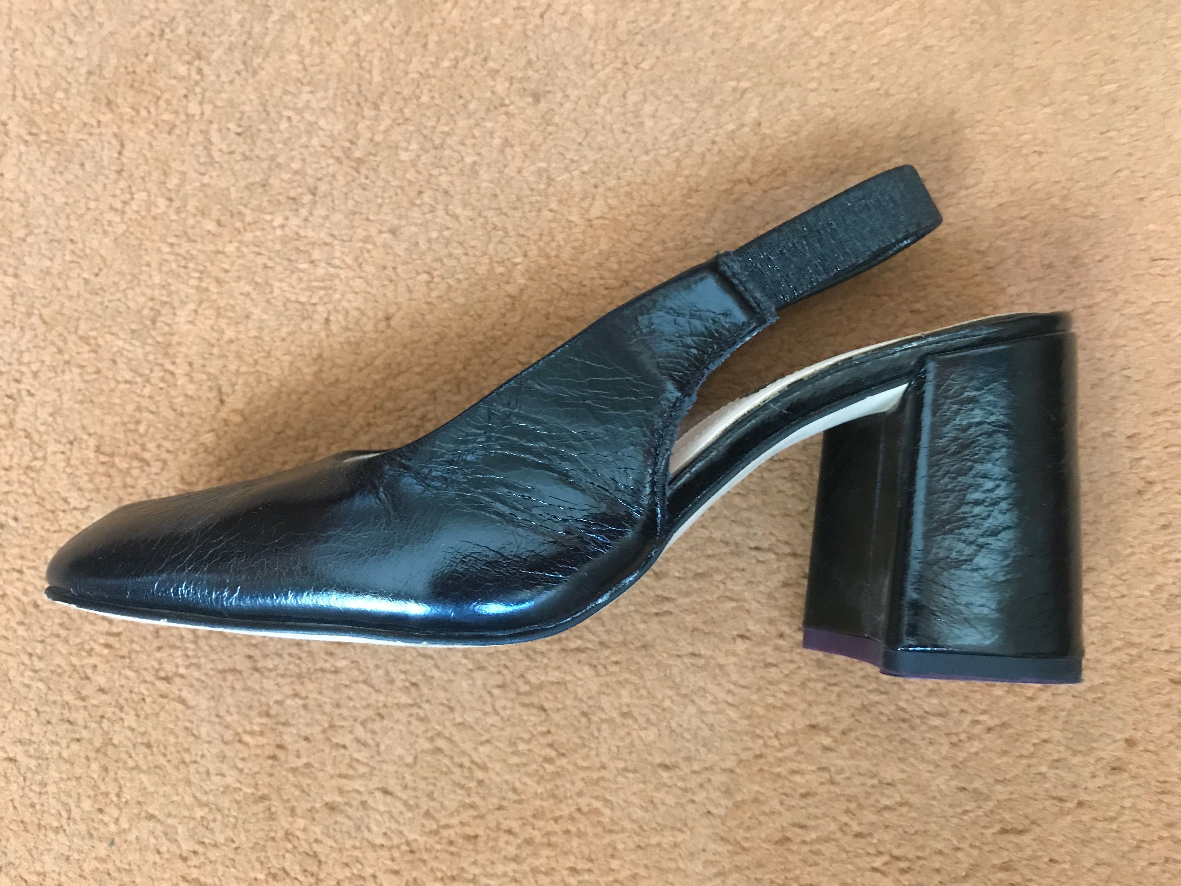 Sandálias/sapatos pretos pele Zara t. 37 como novos