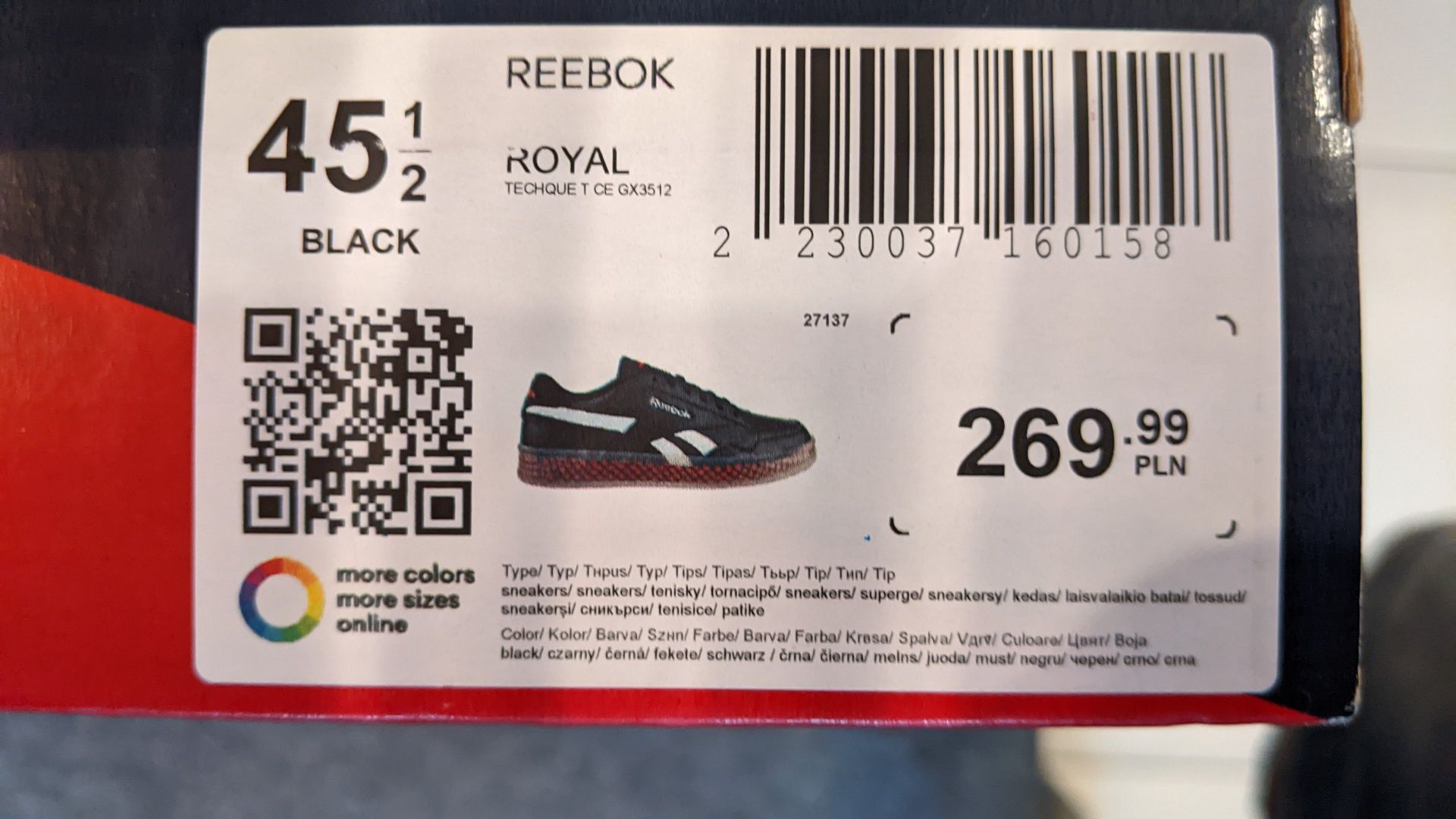 Reebok Royal czarne roz 46