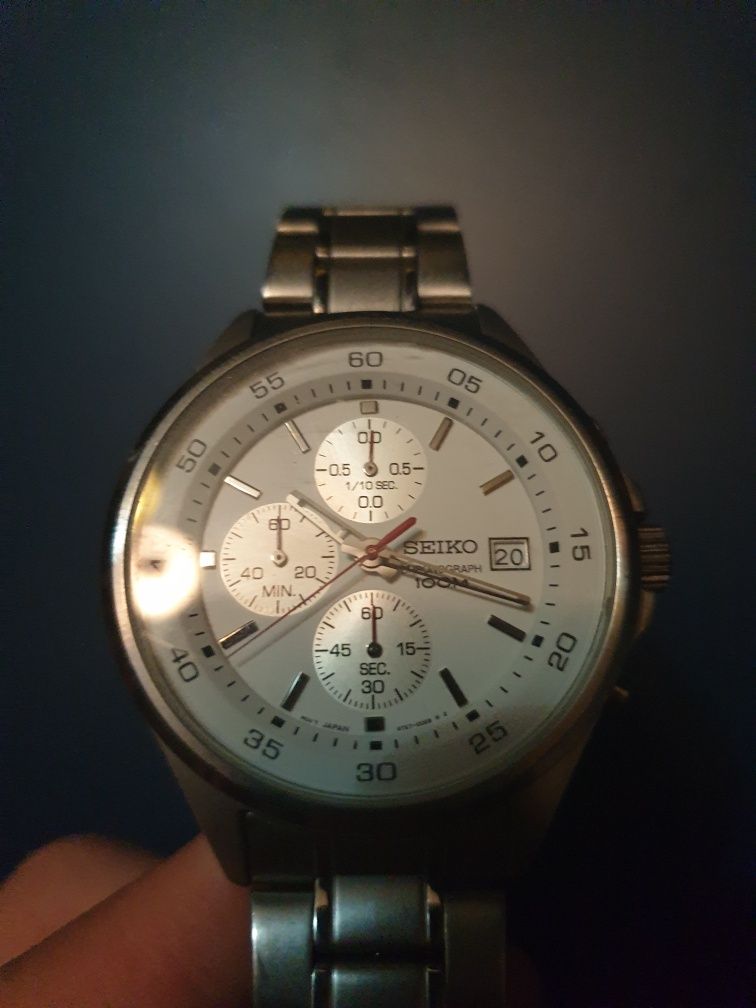 Relógio Seiko Chronograph - prova de água - novo