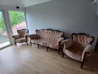 Sofa i fotele w stylu ludwik