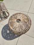 Stolik rattan naturalny używany Westwing boho