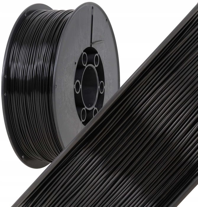 Filament Czarny PLA 1,75mm 1kg 1000g PlastSpaw Black Szpula