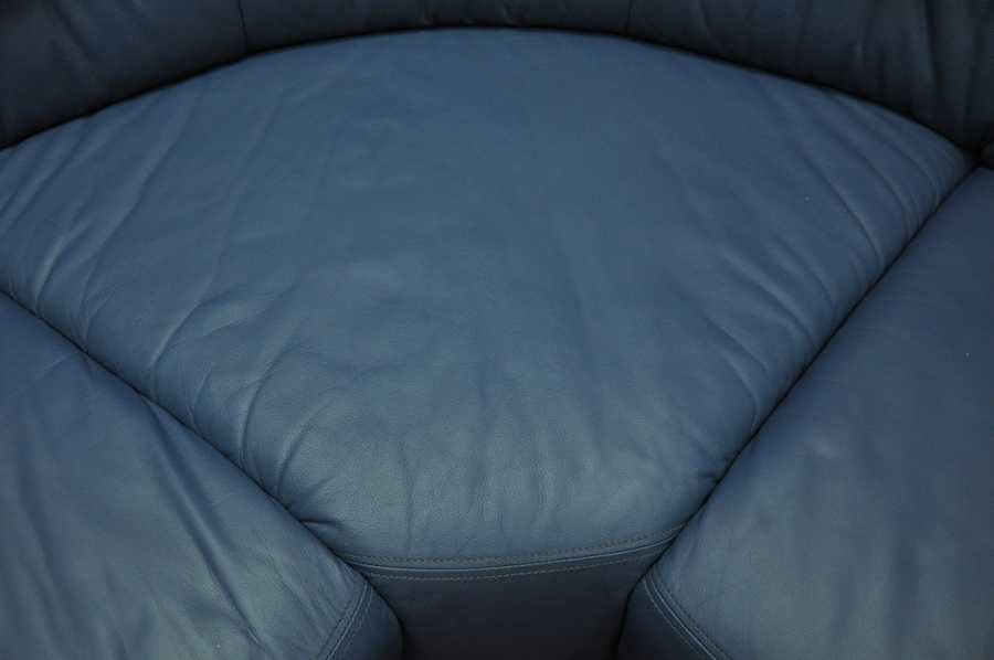 Шкіряний диван, кутовий диван. Синій куток. Long Life. Кожаный диван.
