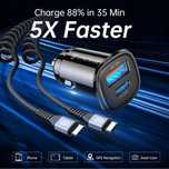 Ładowarka samochodowa + kabel Syncwire USB typ C - USB typC 1,5 m O367