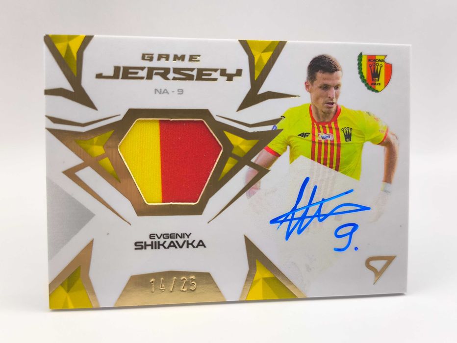 Karta Game Jersey Autograf Evgeniy Shikavka Korona Ekstraklasa 2024/25