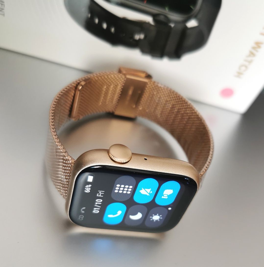 Elegancki damski smartwatch z funkcją odbierania połączeń ## Nowy ##