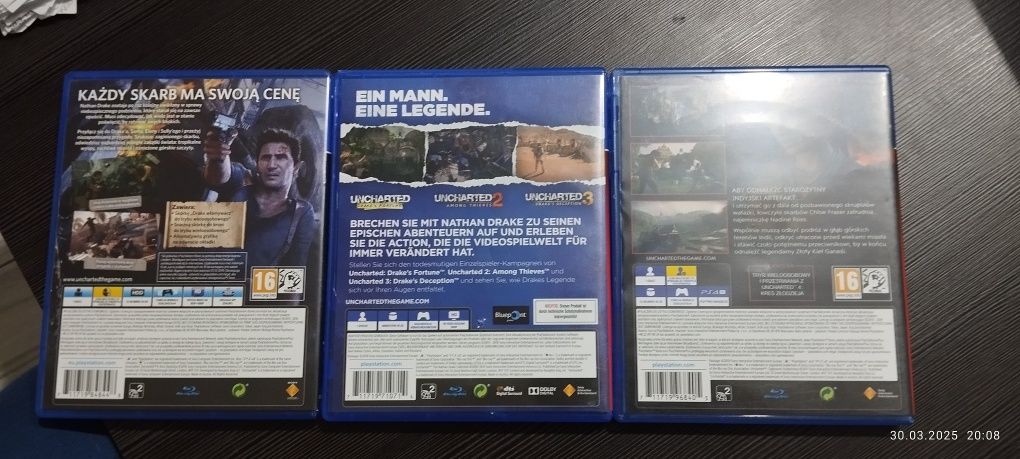 Uncharted ps4 zestaw 3 gier
