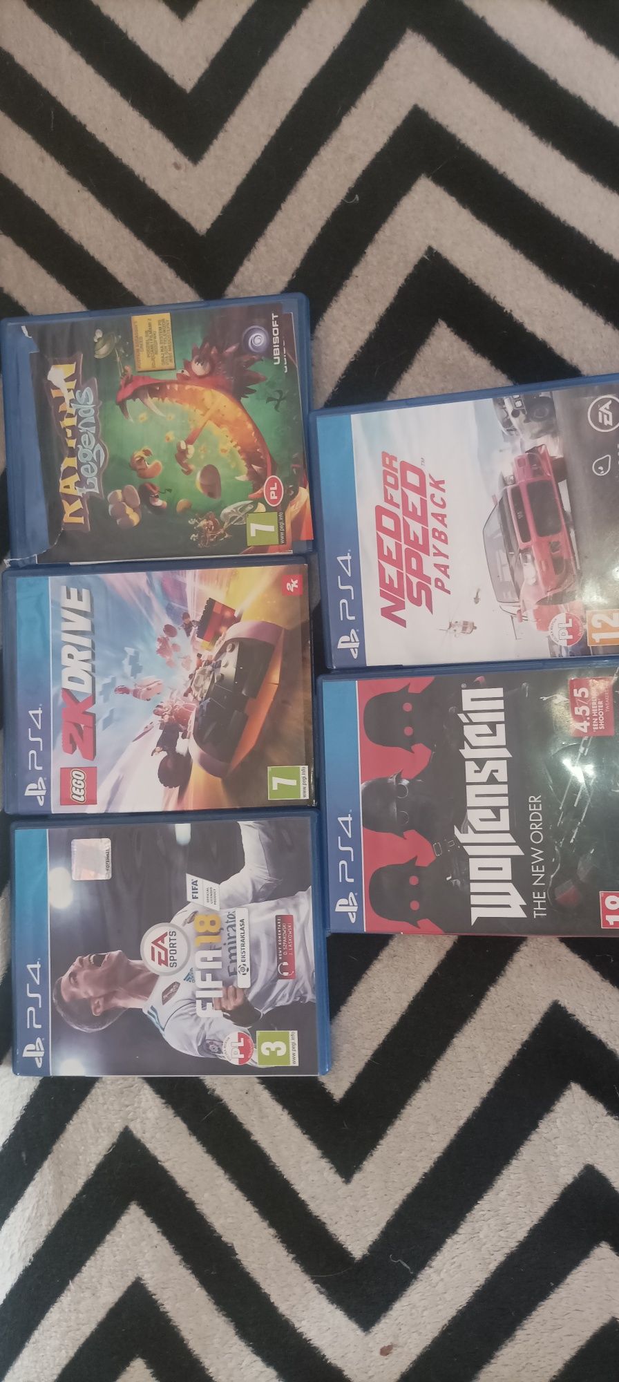 Gry PlayStation 4 PS4 NFS Rayman Wolfenstein LEGO drive
