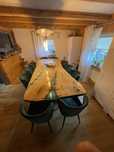 Stol konferencyjny monolit dab 315x135x7 epoxy oak table live edge