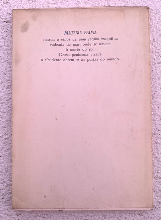 "Matéria Prima, António Cândido Franco" 1986