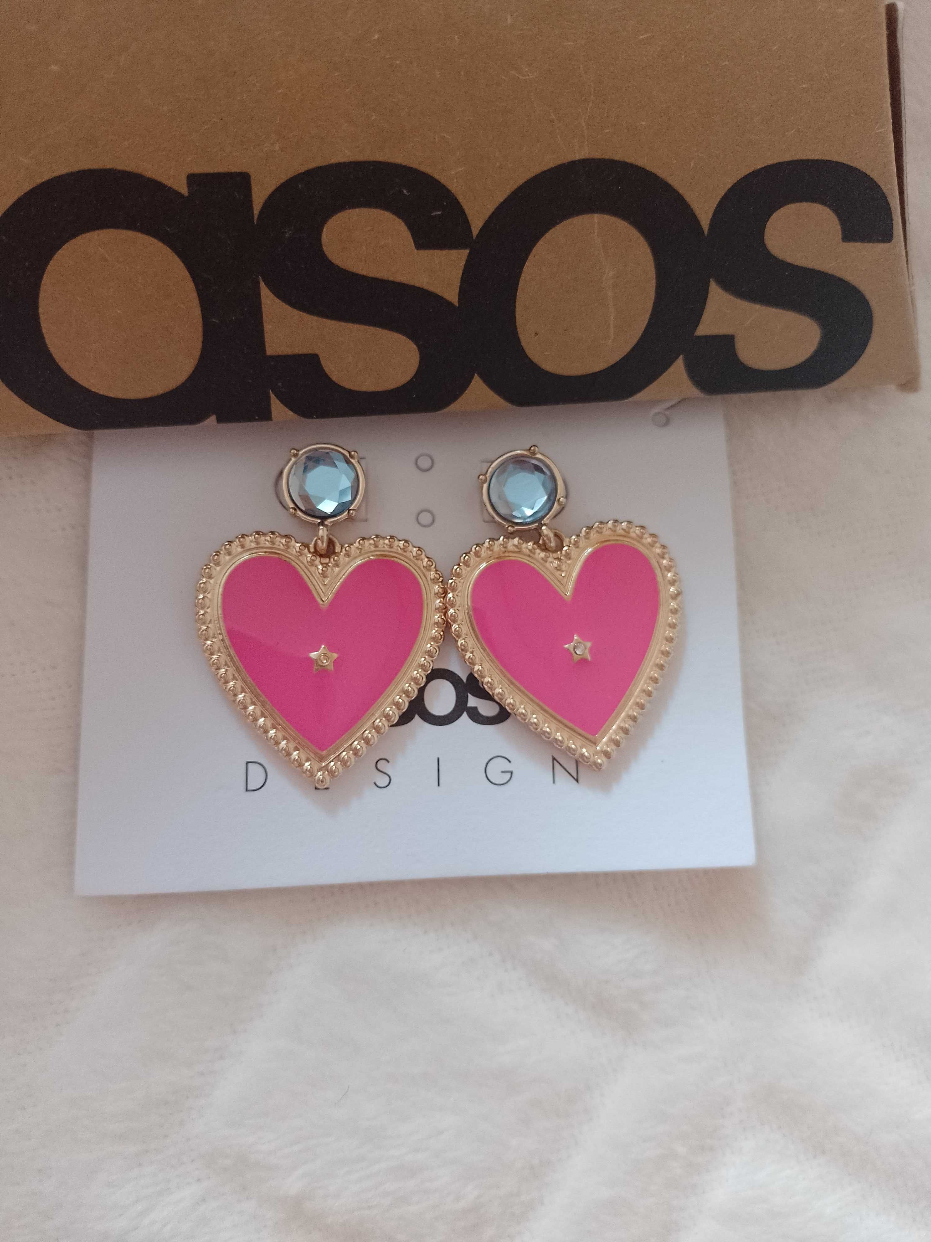 ASOS) Ekskluzywne, bogato zdobione kolczyki, serca z Londynu, NOWE