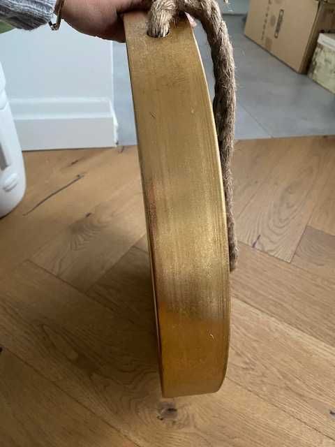 Lustro wiszące rama stare złoto średnica 40 cm NOWE Tk Maxx