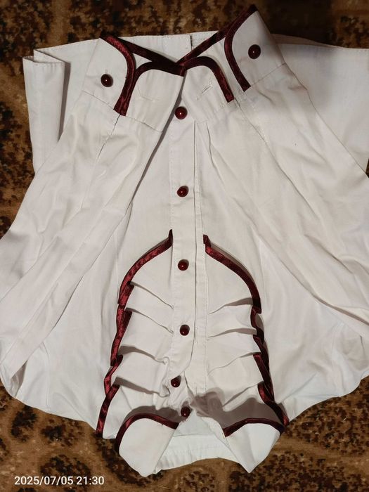 Блузки білі дитячі класичні шкільні шкільна форма