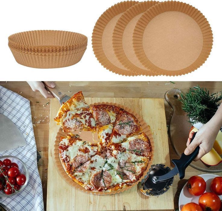 Papier do frytkownicy okrągły brązowy 100szt
